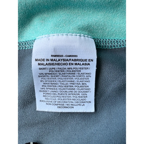 Nike Dri Fit Skirt Women Medium Aqua Mint Skort Built In Shorts Adjustable Gym - Picture 13 of 16